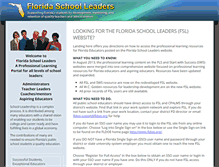 Tablet Screenshot of floridaschoolleaders.org